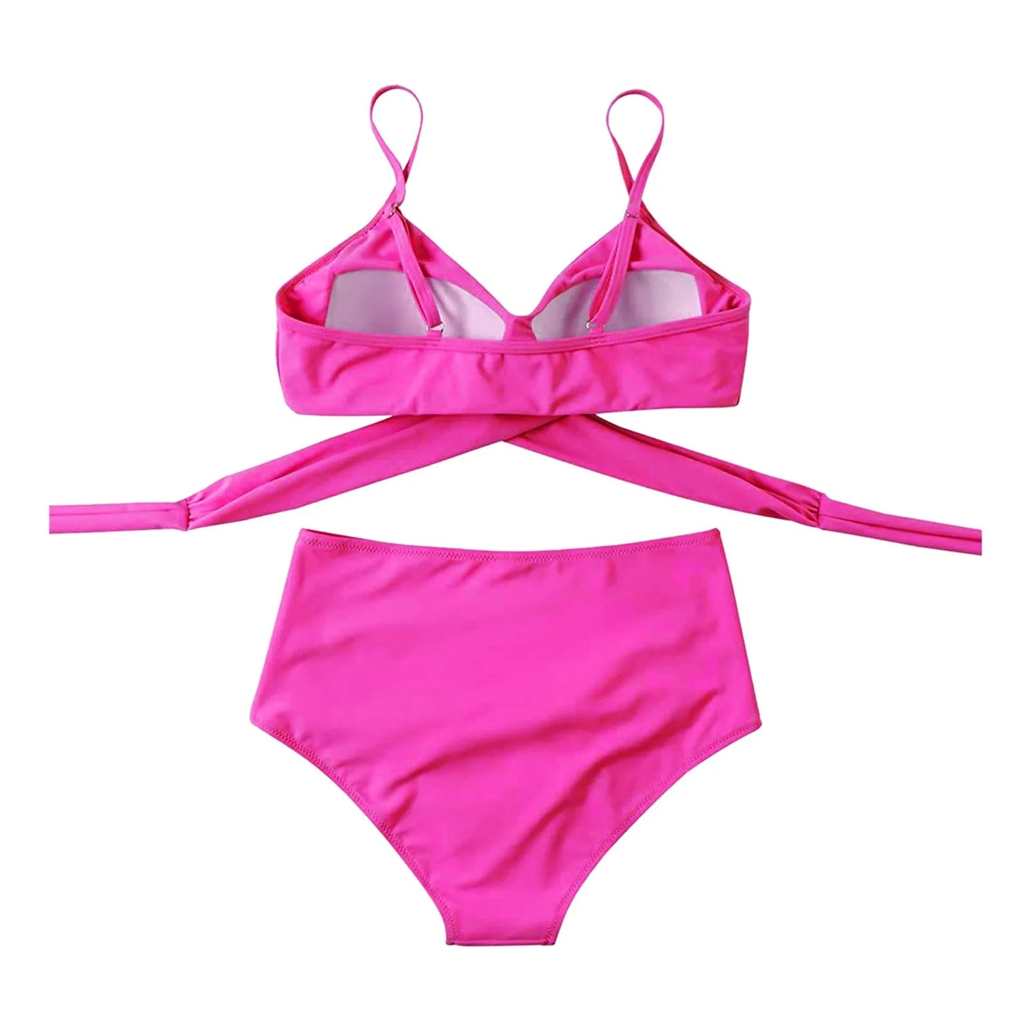New Fashion Women Sexy Soild Print Bikini Set Push Up Bathing Swimwear Beach High Waist Swimsuit Swimming Suit Beachwear Biquini