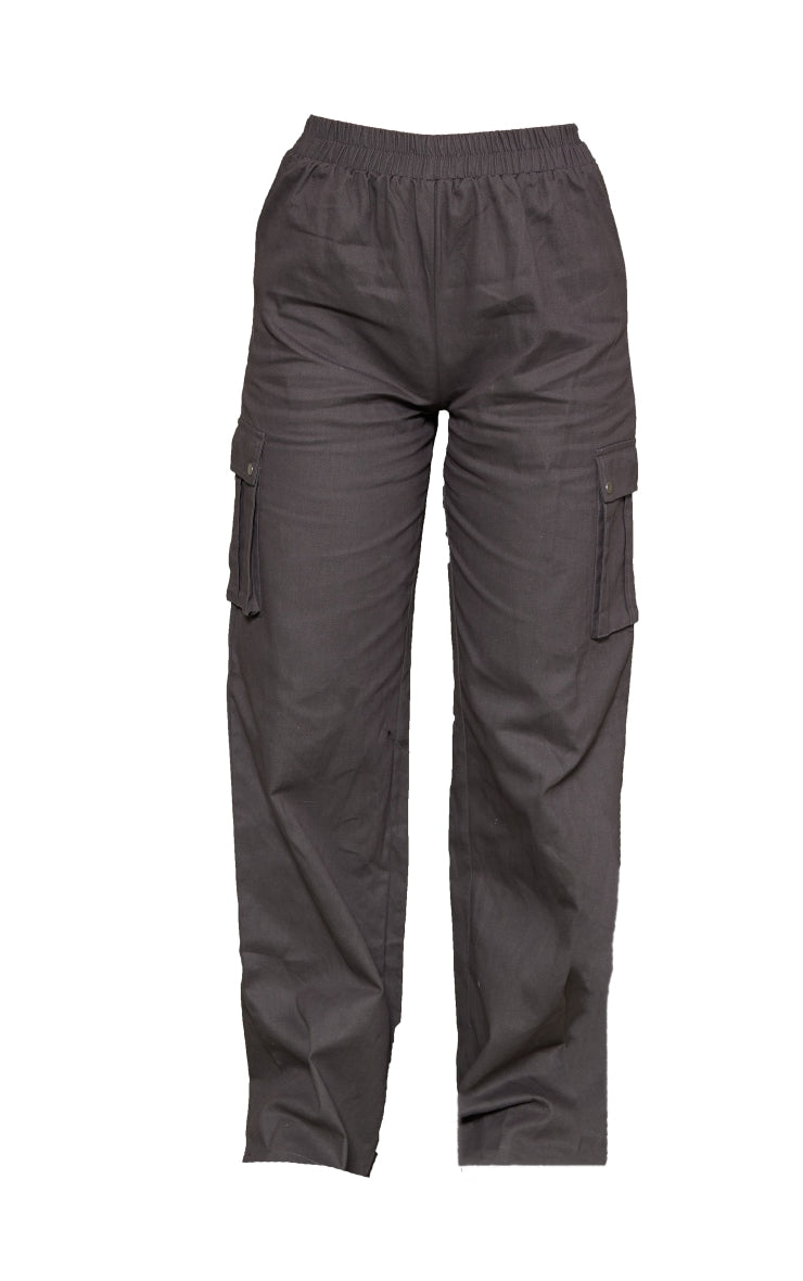 Next Day Delivery Before 10 pm Khaki Wide Leg High Waisted Cargo Trousers