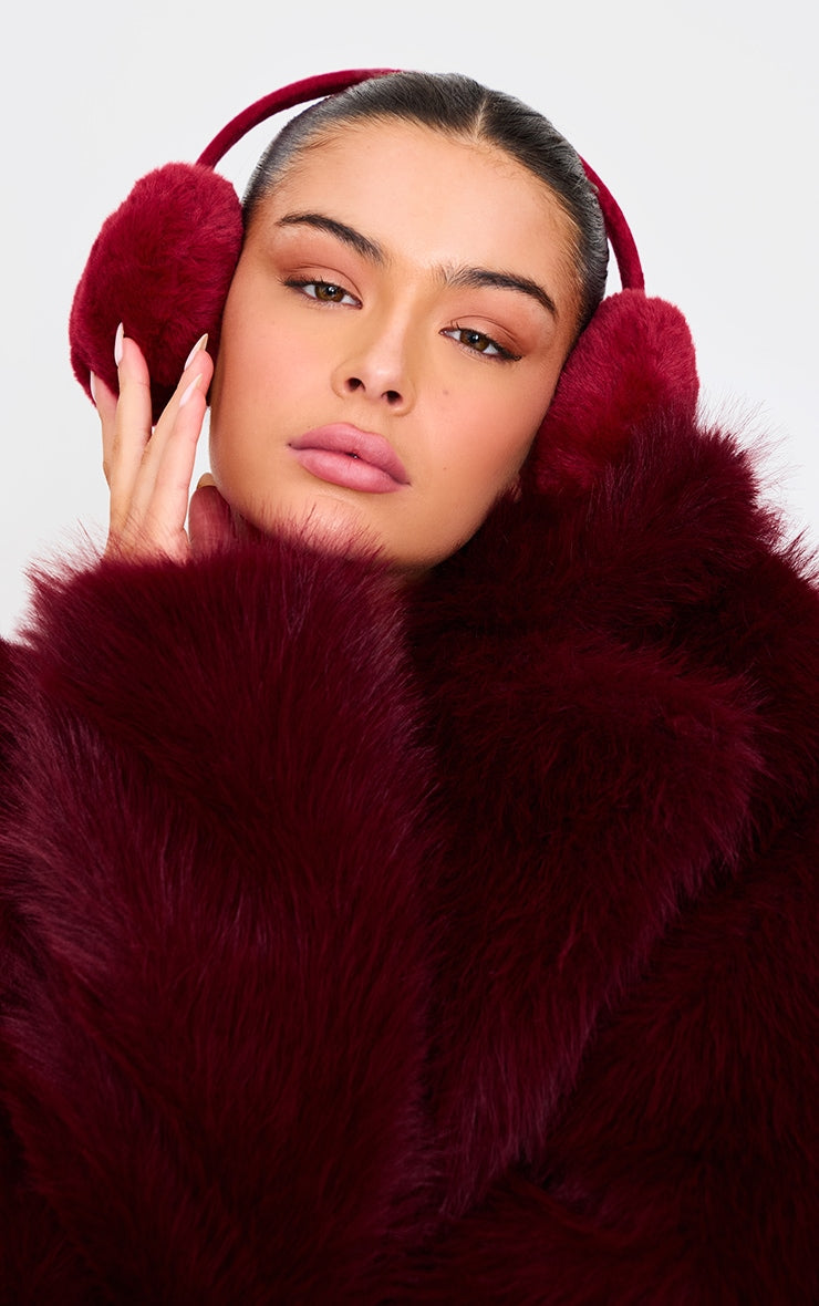 Leopard Faux Fur Ear Muffs Next Day Delivery Before 10PM