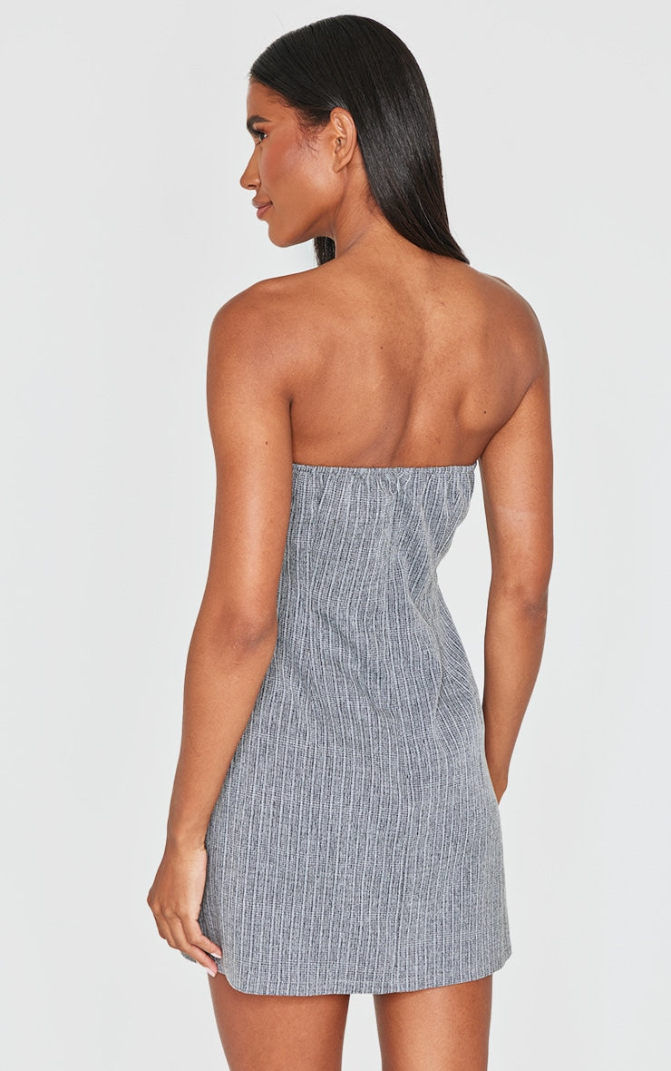 Chocolate Twill Bandeau Shift Dress Next Day Delivery