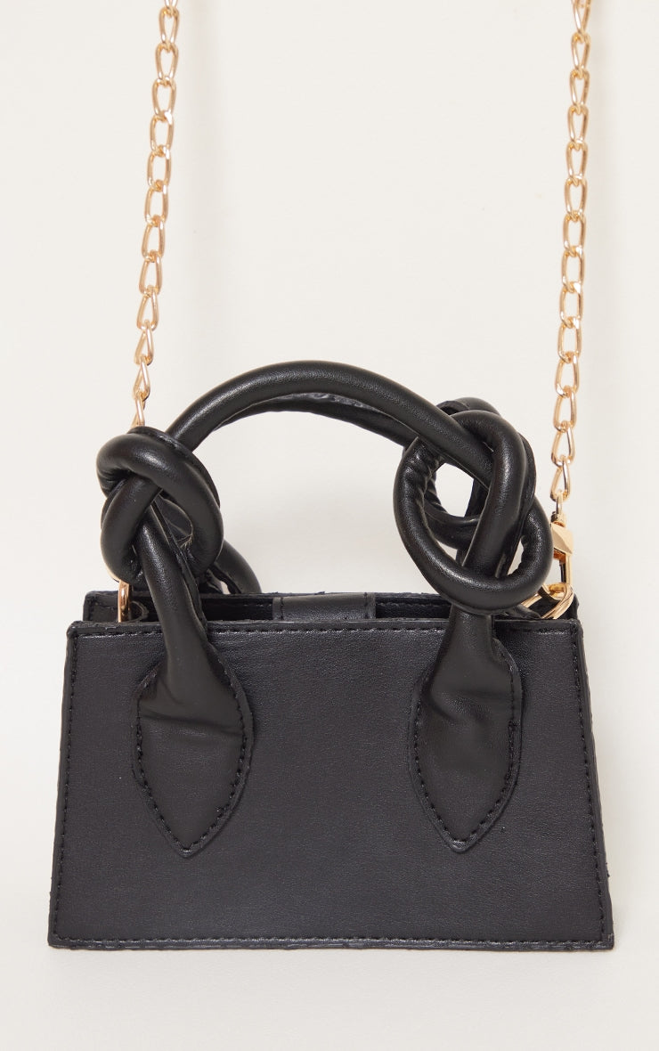 White Knot Handle Mini Grab Bag