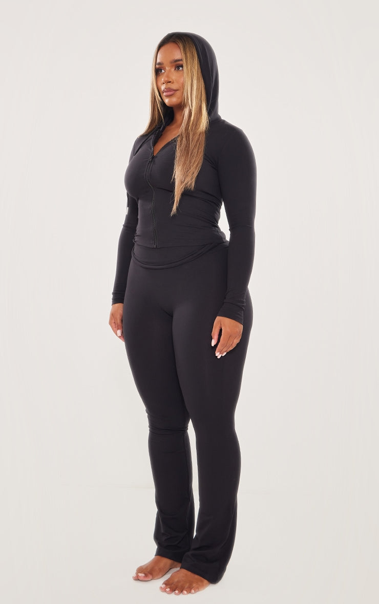 Shape Black Sculpted Zip Through Hoodie Next Day Delivery Before 10 pm