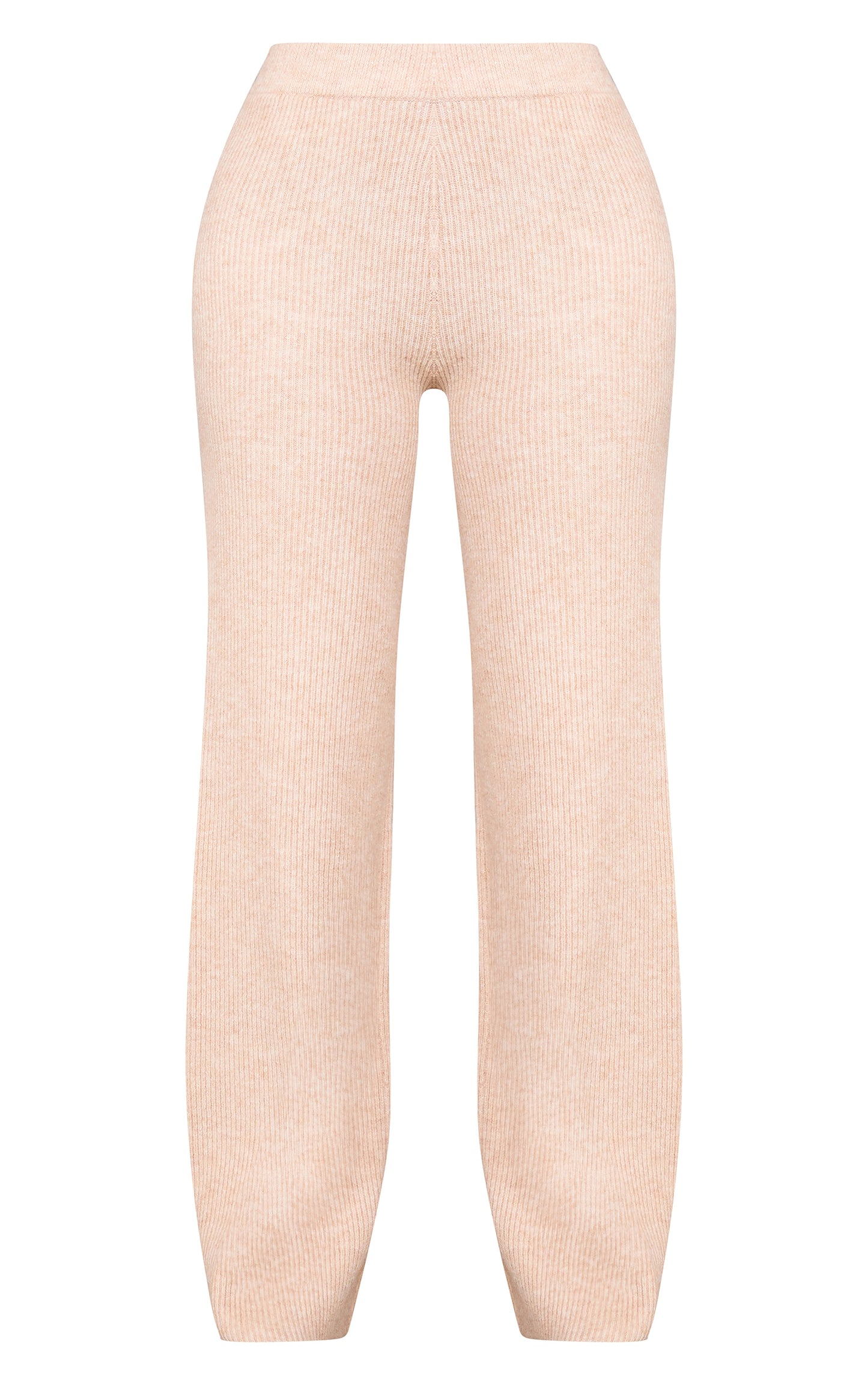 Tall Oatmeal Rib Knit Wide Leg Trousers Next Day Delivery Before 10 pm
