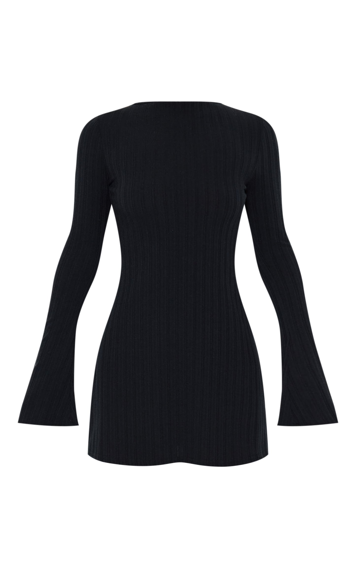 Chocolate Rib Tie Cut Out Back Shift Dress