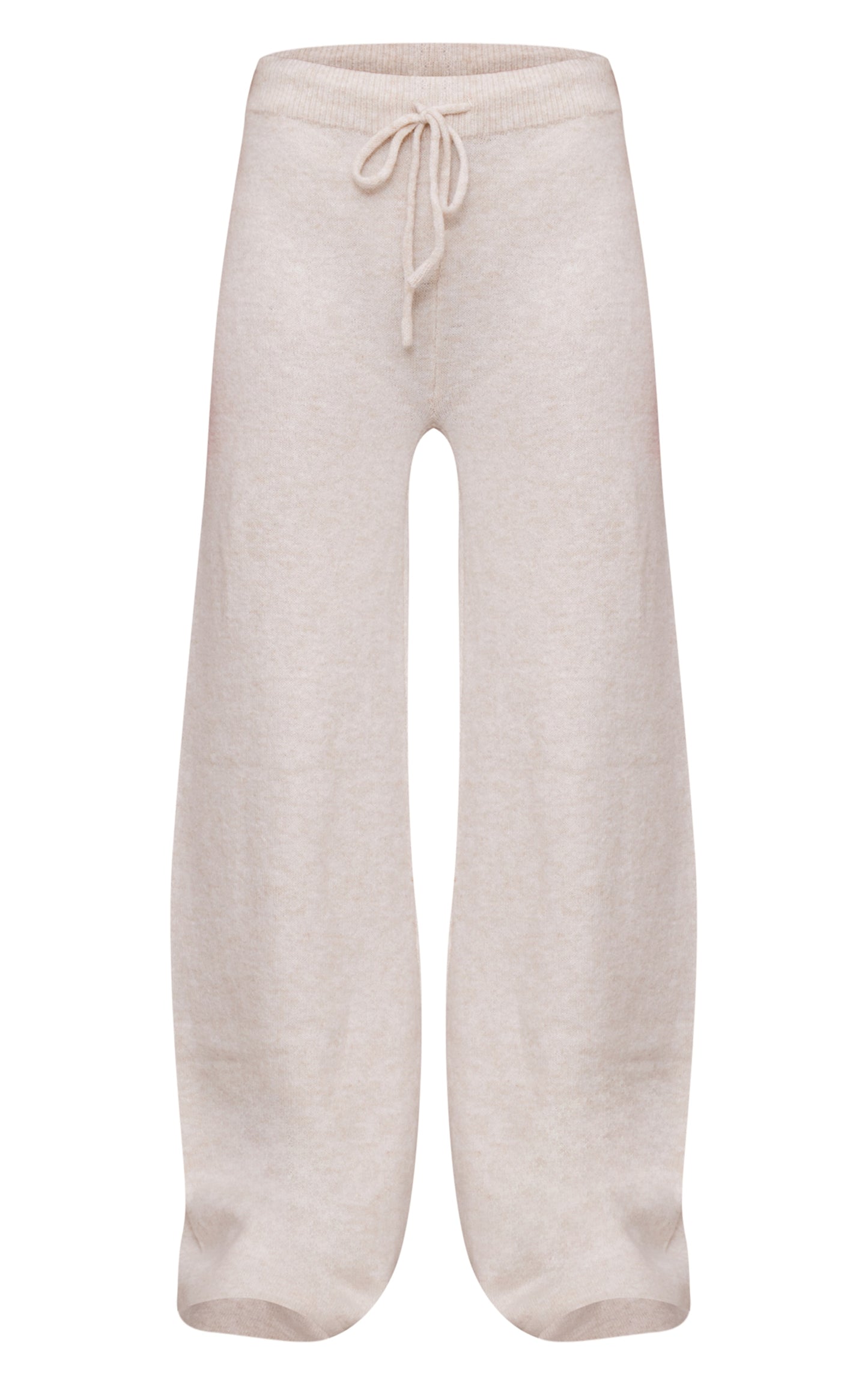 Ash Grey Marl Soft Knit Wide Leg Trousers Next Day Delivery Before 10 pm