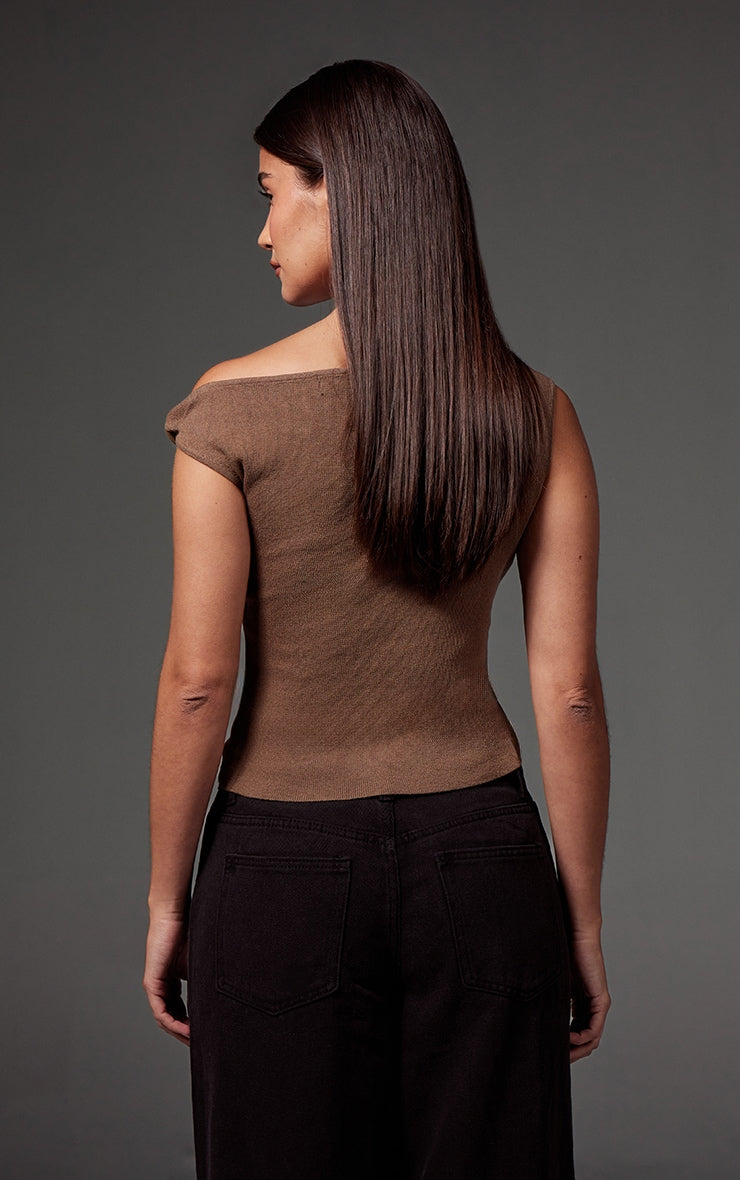 Black Fine Knit Twist Neck Vest Top Next Day Delivery