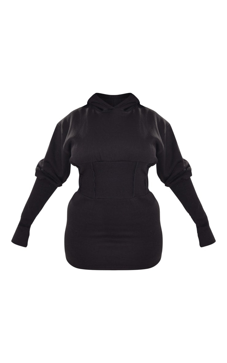 Shape Washed Grey Sweat Corset Detail Jumper Dress Next Day Delivery Before 10 pm