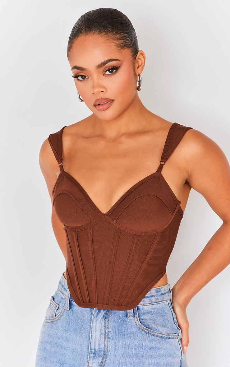 Next Day Delivery Before 10 pm Black Bandage Dip Hem Bust Cup Corset