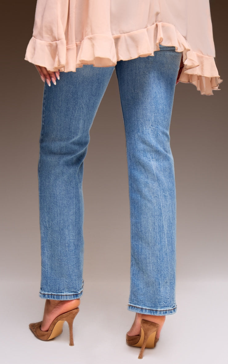 Vintage Wash Frayed Hem Relaxed Fit Jeans Next Day Delivery Before 10 pm