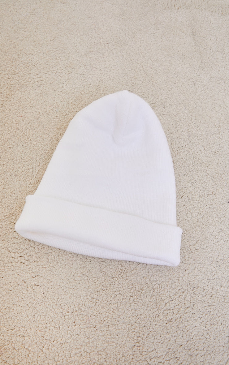 White Knitted Beanie Next Day Delivery Before 10 pm