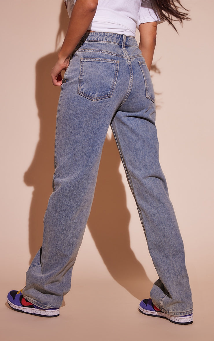 Baby Pink Wash Straight Leg Jeans Next Day Delivery Before 10 pm