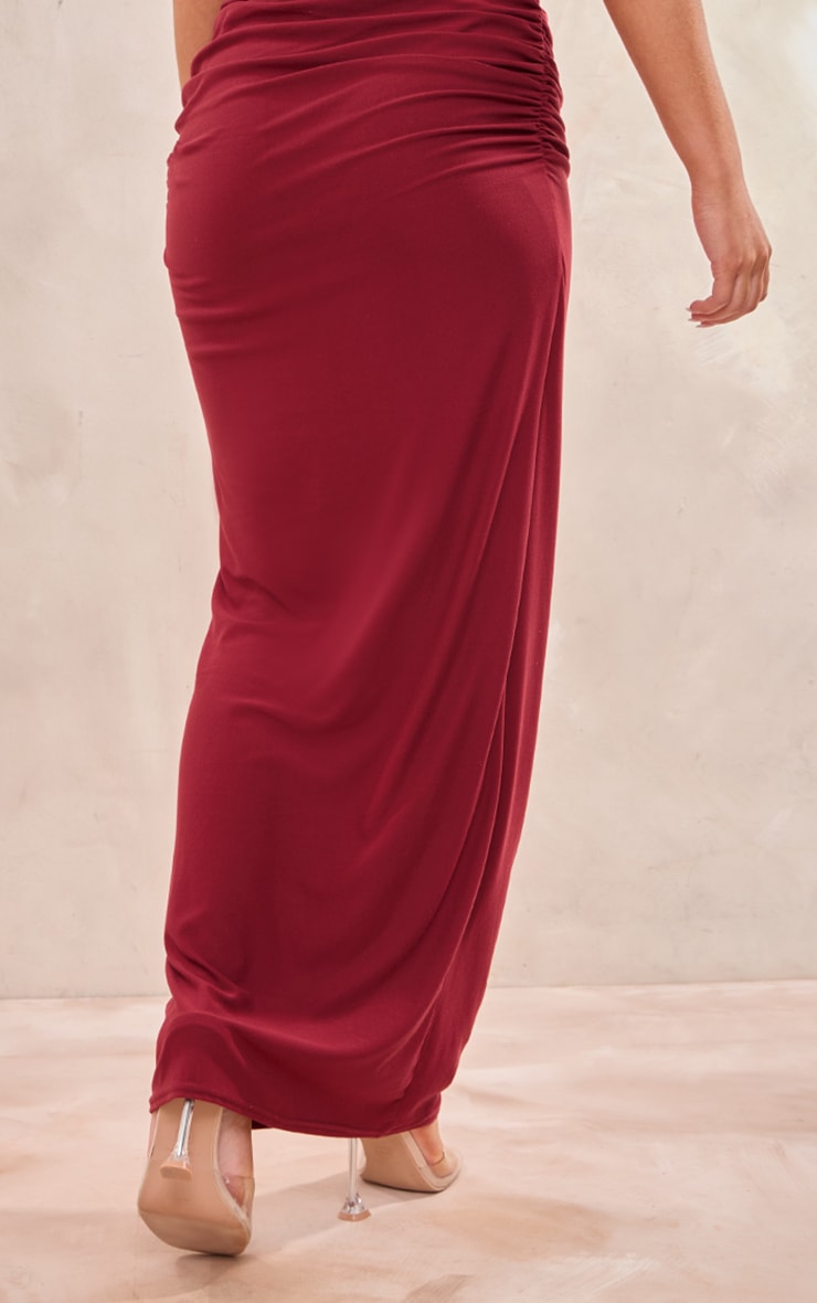 Black Soft Touch Ruched Back Maxi Skirt Next Day Before 10 PM