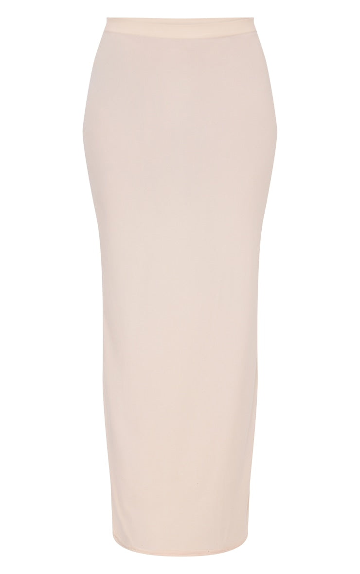 Khaki Soft Touch Low Rise Maxi Skirt Next Day Before 10 PM
