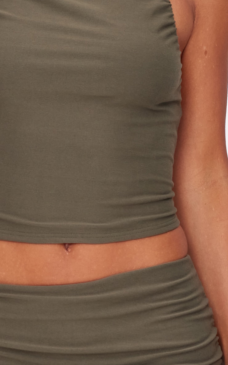 Khaki Soft Touch Ruched Maxi Skirt Next Day Delivery Before 10PM