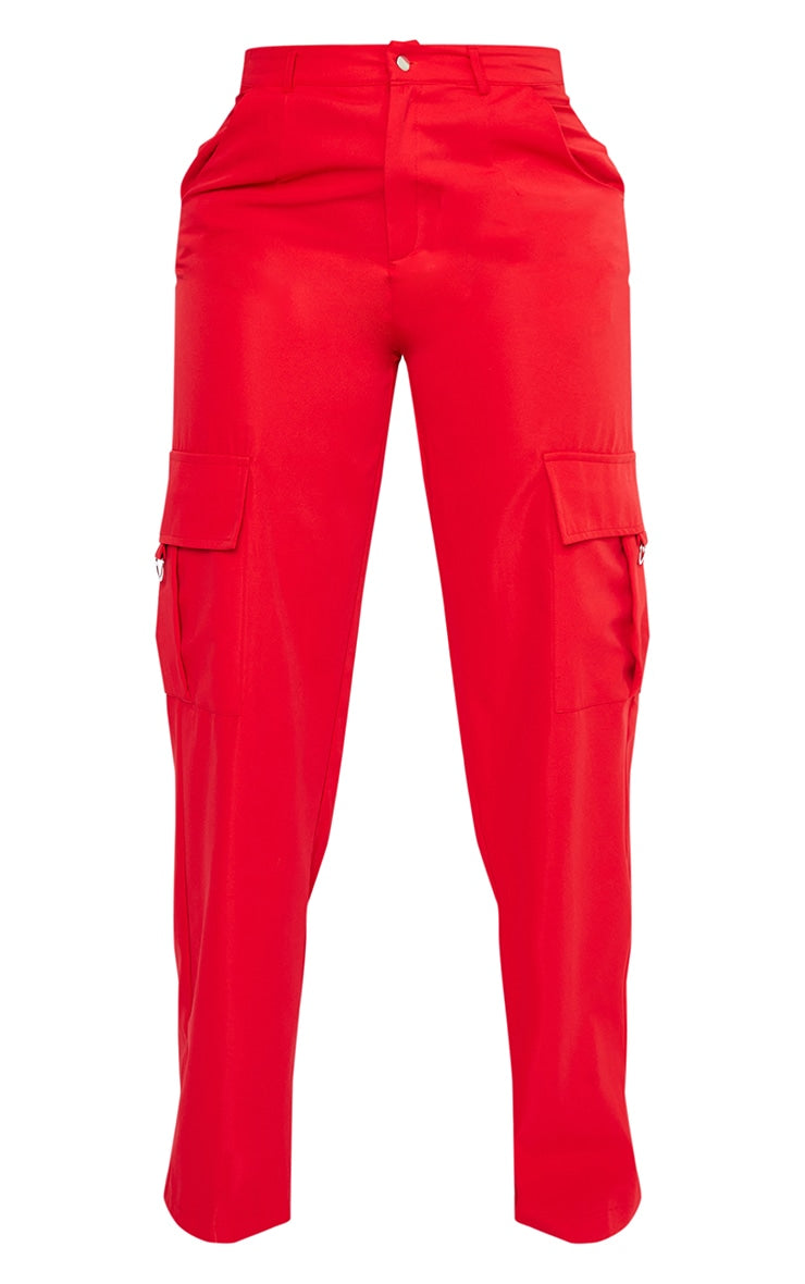 Next Day Delivery Before 10 pm Shape Stone Buckle Detail Cargo Wide Leg Trousers