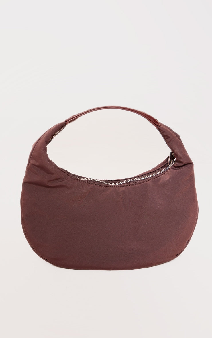 Next Day Delivery Before 10 PM Chocolate Nylon Simple Curved Shoulder Bag: Your Ultimate Chic Companion