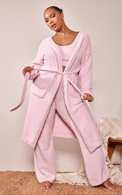 Next day delivery before 10pm Plus Pink Cosy Dressing Gown