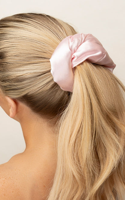 Brushworks Large Cloud Scrunchies - Pink & White  Next Day Delivery Before 10 pm