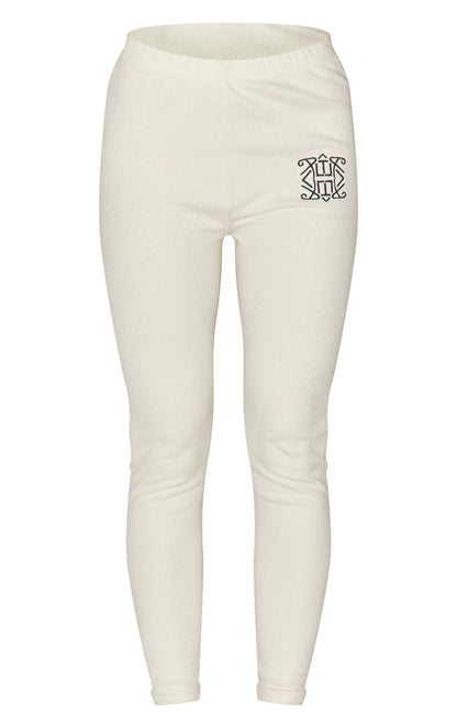 Next Day Delivery Before 10pm Cream Soft Rib Seam Detail Leggings