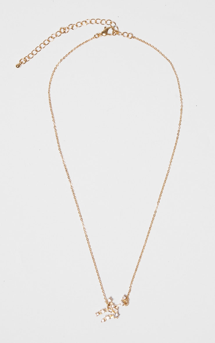 Gold Plated Gemini Celestial Necklace