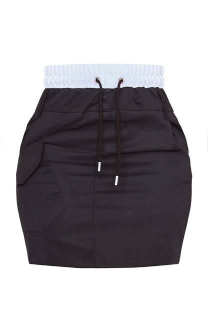 Next Day Delivery Before 10pm Shape Stone Boxer Waistband Detail Mini Skirt