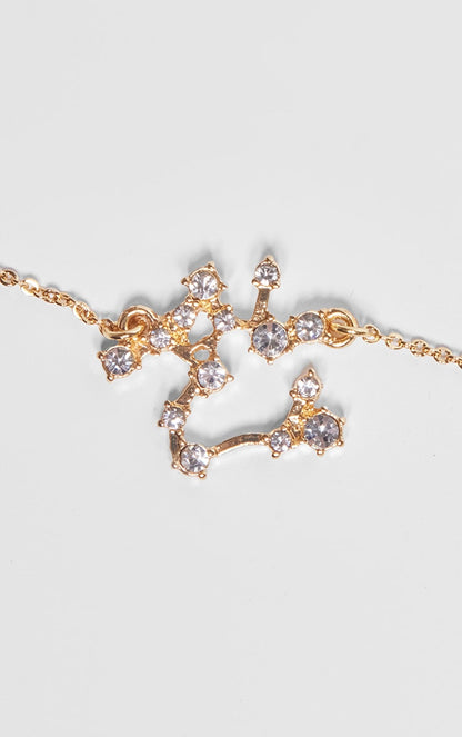 Gold Plated Gemini Celestial Necklace