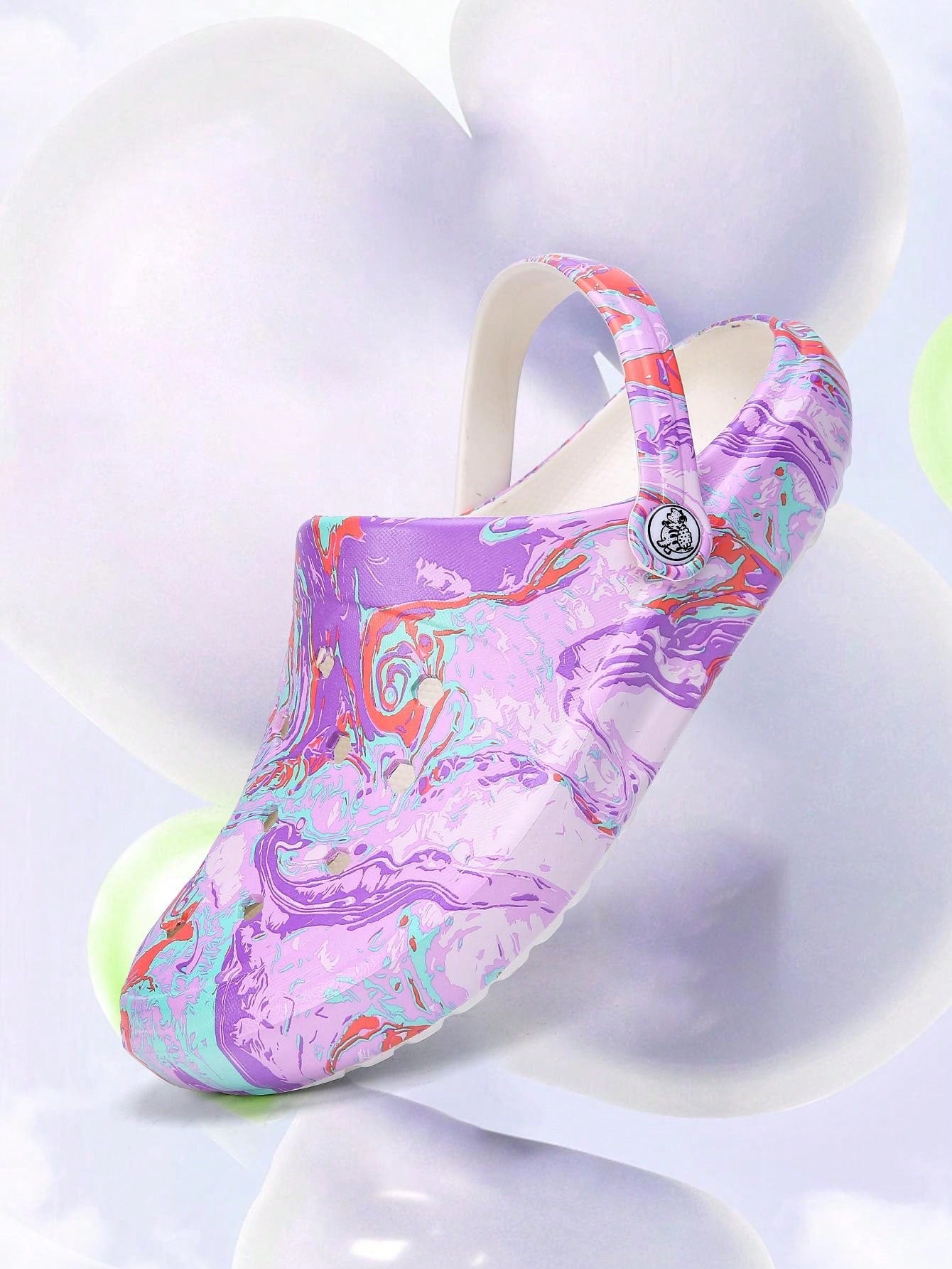 Women's Tie-Dye Pattern Clogs, Slip On Lightweight Two-Way Wear Garden Clogs, Non-Slip Summer Beach Slides