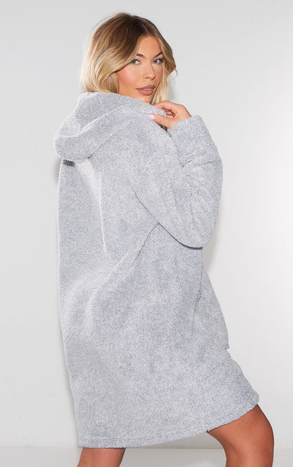 Next day delivery before 10pm Grey Borg Hooded Blanket