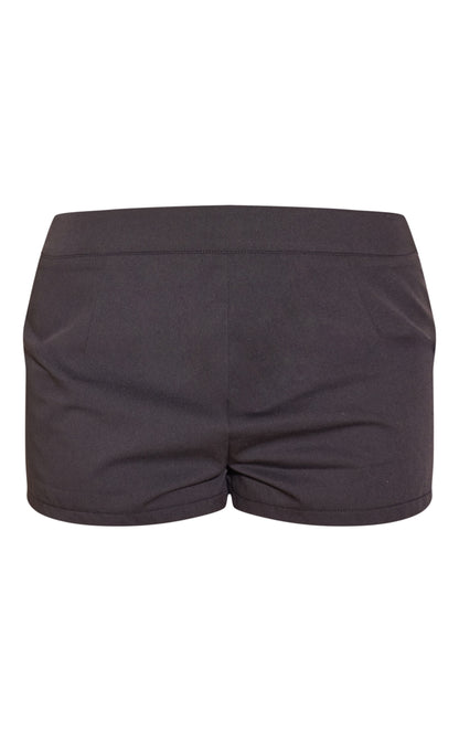 Next Day Delivery Before 10 PM Black Tailored Woven Hot Pants