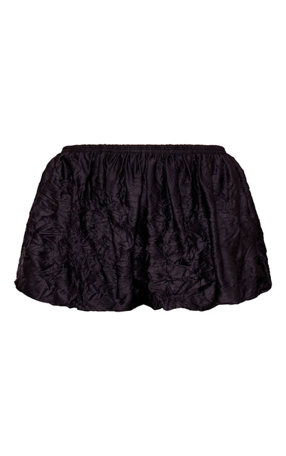 Next Day Delivery Before 10pm Black Crinkle Woven Micro Mini Puffball Skirt