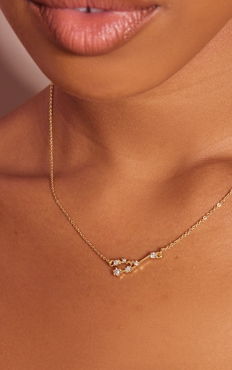 Gold Plated Leo Celestial Necklace