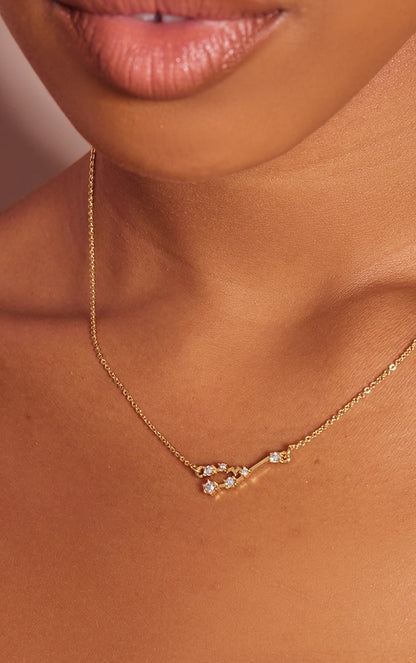 Gold Plated Gemini Celestial Necklace