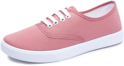 Next Day Delivery Before 10PM Women Low Cut Canvas Lace-up Classic Casual Tennis Shoes Fashion Sneakers