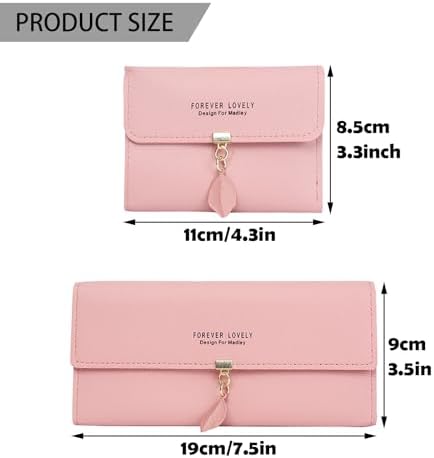 Next Day Delivery Before 10PM BDSHUNBF Women's Wallet with Pendant Detail - Multiple Colors Available