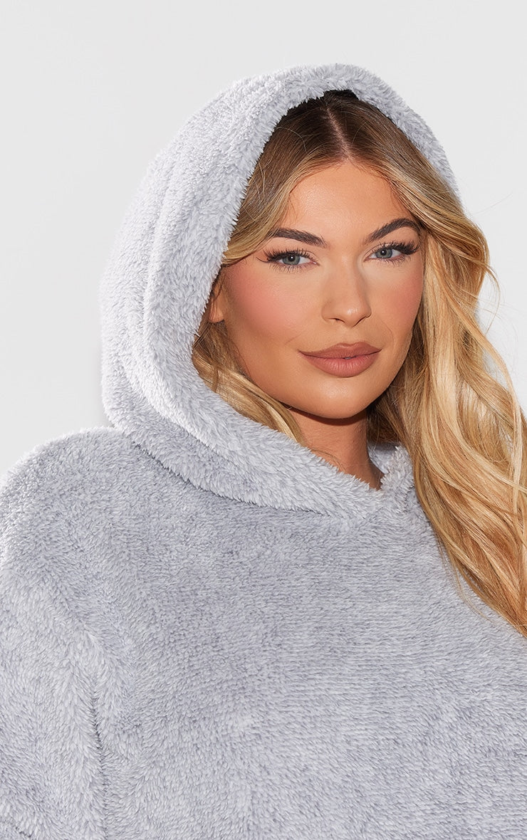 Next day delivery before 10pm Grey Borg Hooded Blanket