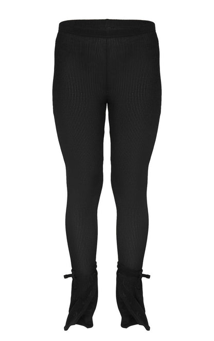 Next Day Delivery Before 10pm Chocolate Sheer Soft Rib Split Hem Tie Detail Leggings