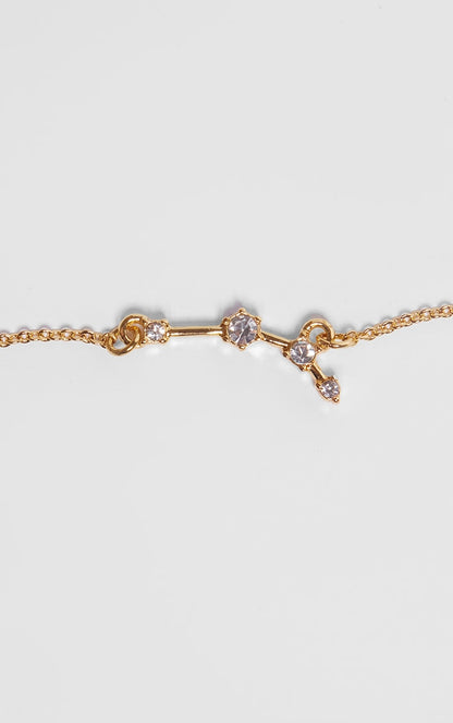 Gold Plated Aries Celestial Necklace