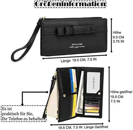 Next Day Delivery Before 10PM ROYAL FAIR Women's Wristlet Organizer - Stylish Multi-Pocket Purse for Everyday Use