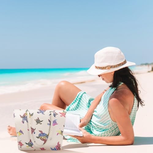 Next Day Delivery Before 10PM FAVORTALK Beach Shoulder Canvas Handbag - Stylish and Practical for Shopping and Sunbathing