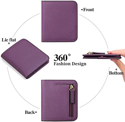 Next Day Delivery Before 10PM RFID Blocking Leather Compact Bi-fold Women's Purse