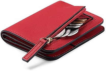 Next Day Delivery Before 10PM RFID Blocking Leather Compact Bi-fold Women's Purse