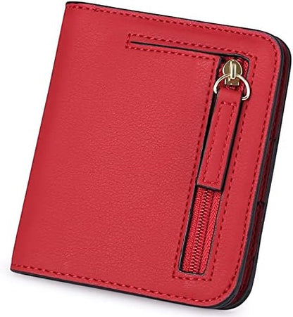 Next Day Delivery Before 10PM RFID Blocking Leather Compact Bi-fold Women's Purse