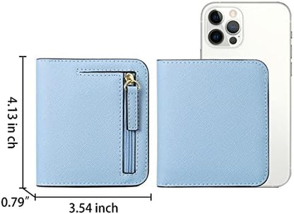 Next Day Delivery Before 10PM RFID Blocking Leather Compact Bi-fold Women's Purse