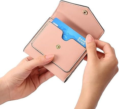 Next Day Delivery Before 10PM RFID Blocking Leather Compact Bi-fold Women's Purse