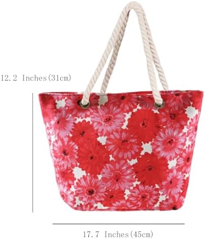 Next Day Delivery Before 10PM FAVORTALK Beach Shoulder Canvas Handbag - Stylish and Practical for Shopping and Sunbathing