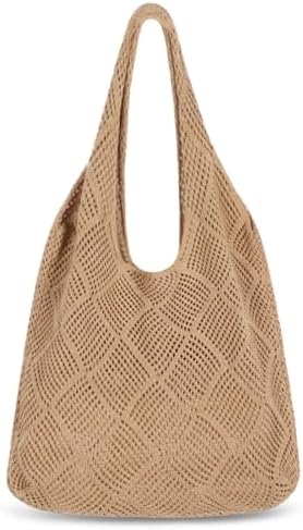 Next Day Delivery Before 10PM Etercycle Crochet Summer Vacation Beach Bag in Darkbrown