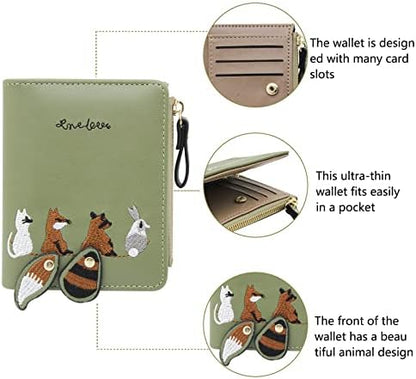 Next Day Delivery Before 10PM  Leather Portable Embroidered Women's Purse for Traveling