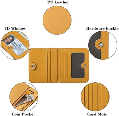 Next Day Delivery Before 10PM RFID Blocking Leather Compact Bi-fold Women's Purse