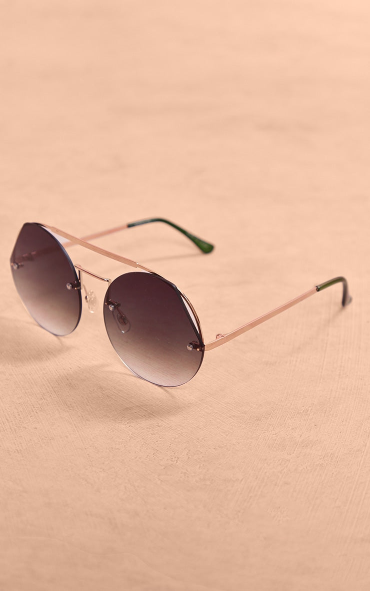 Next Day Delivery Before 10PM Green Round Lens Aviator Sunglasses