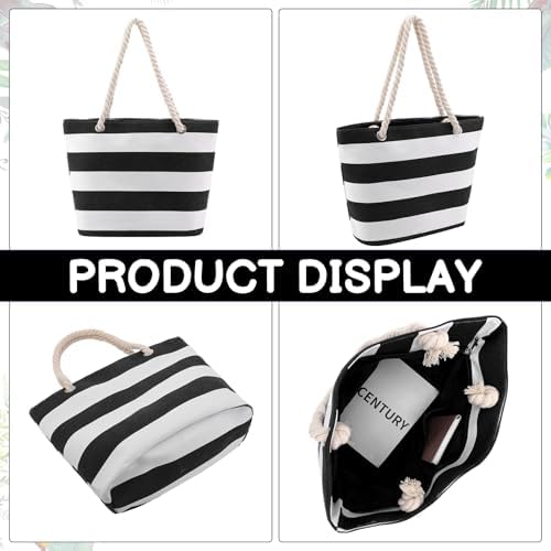 Next Day Delivery Before 10PM Zuimei Beach Bag,Waterproof Tote Bag Canvas Summer Bags Beach Travel Handbag Stripe Shoulder Bags for Womens Girls Pool Vocation Travel School Work Shopping